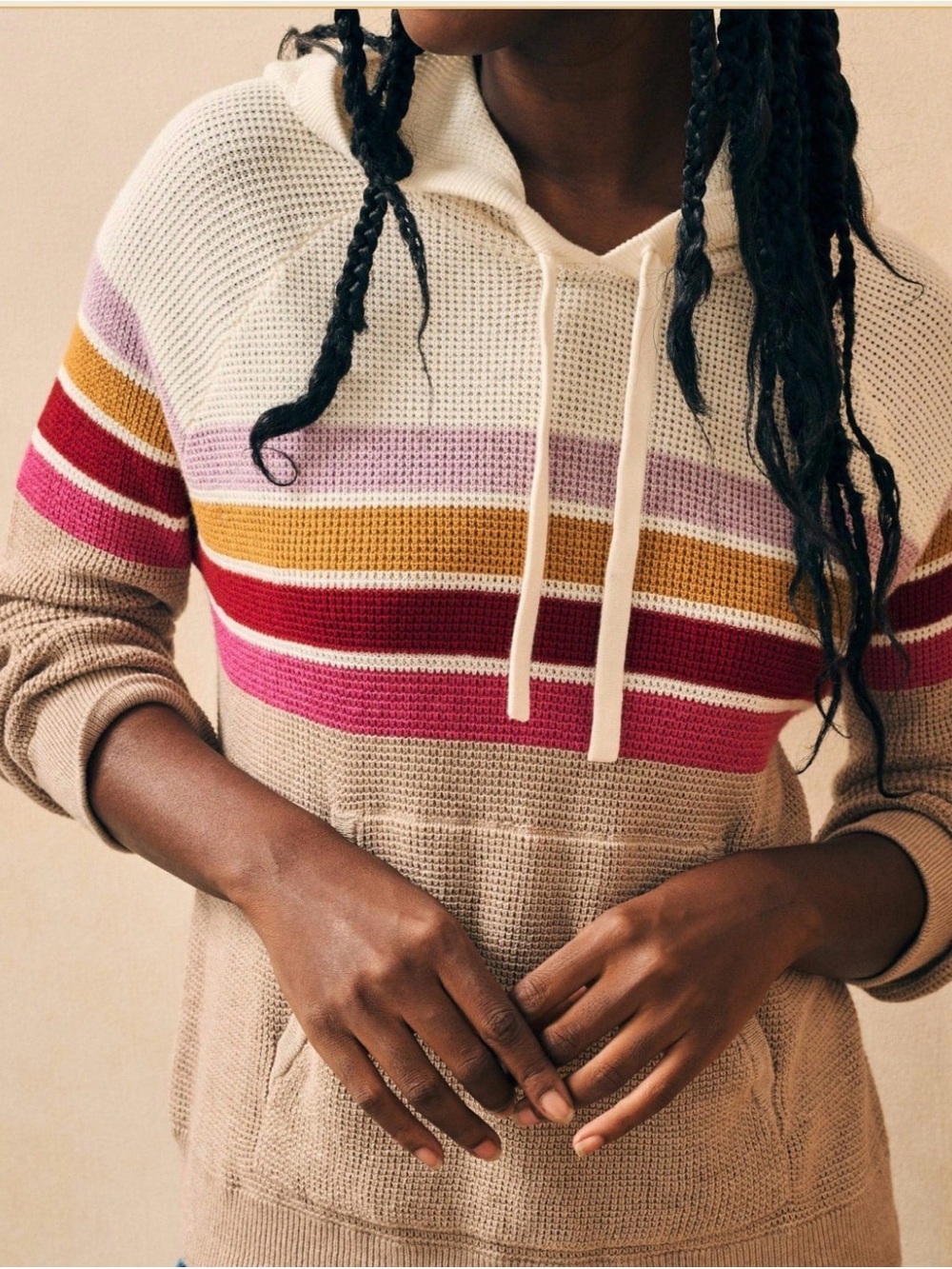 Moms day sale! Faheery Throwback Organic Cotton & Cashmere Sweater Hoodie M